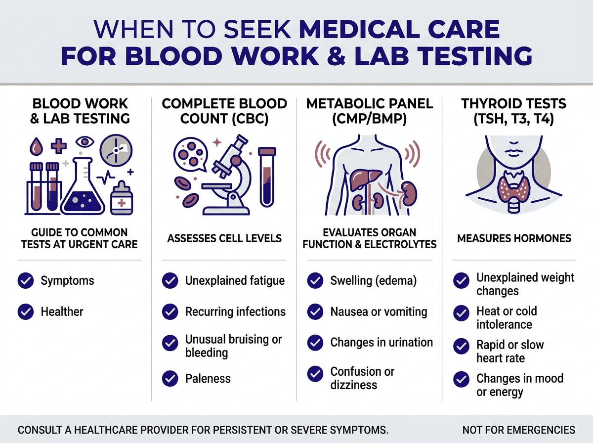 Guide for when to get blood work at urgent care