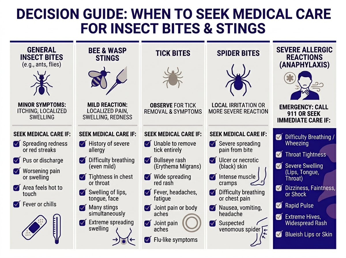 When to visit urgent care for an insect bite decision guide