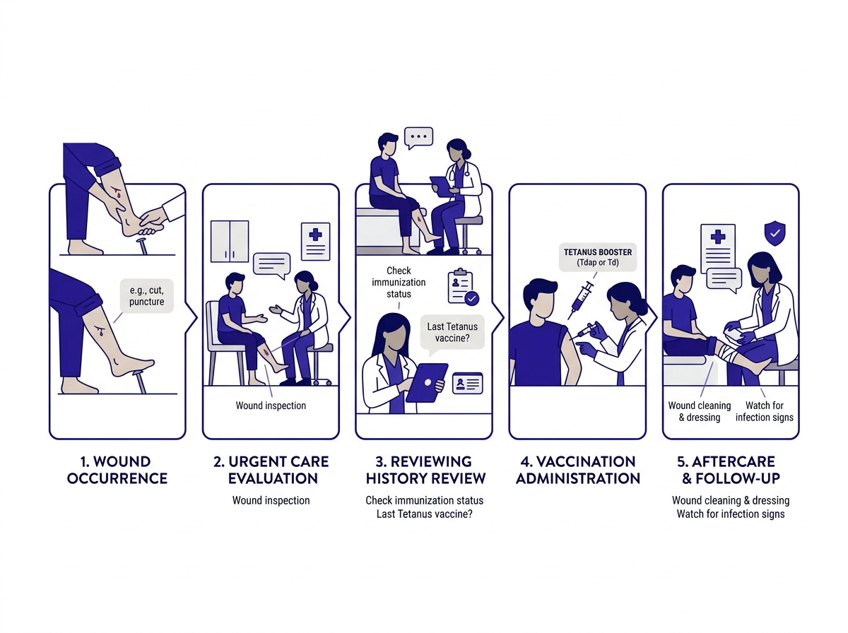 Timeline of tetanus infection risk and when to get an urgent care tetanus shot