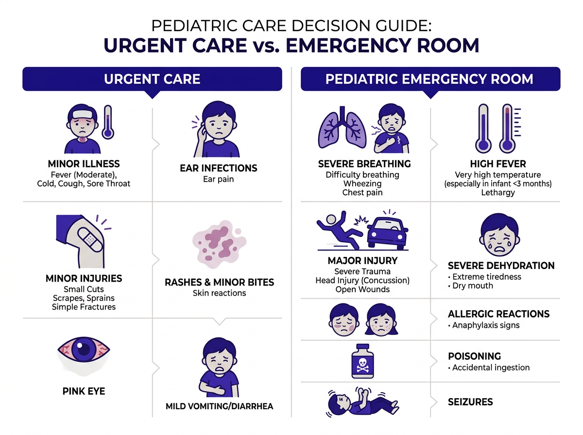Fever thresholds by age for children - when to visit urgent care vs emergency room