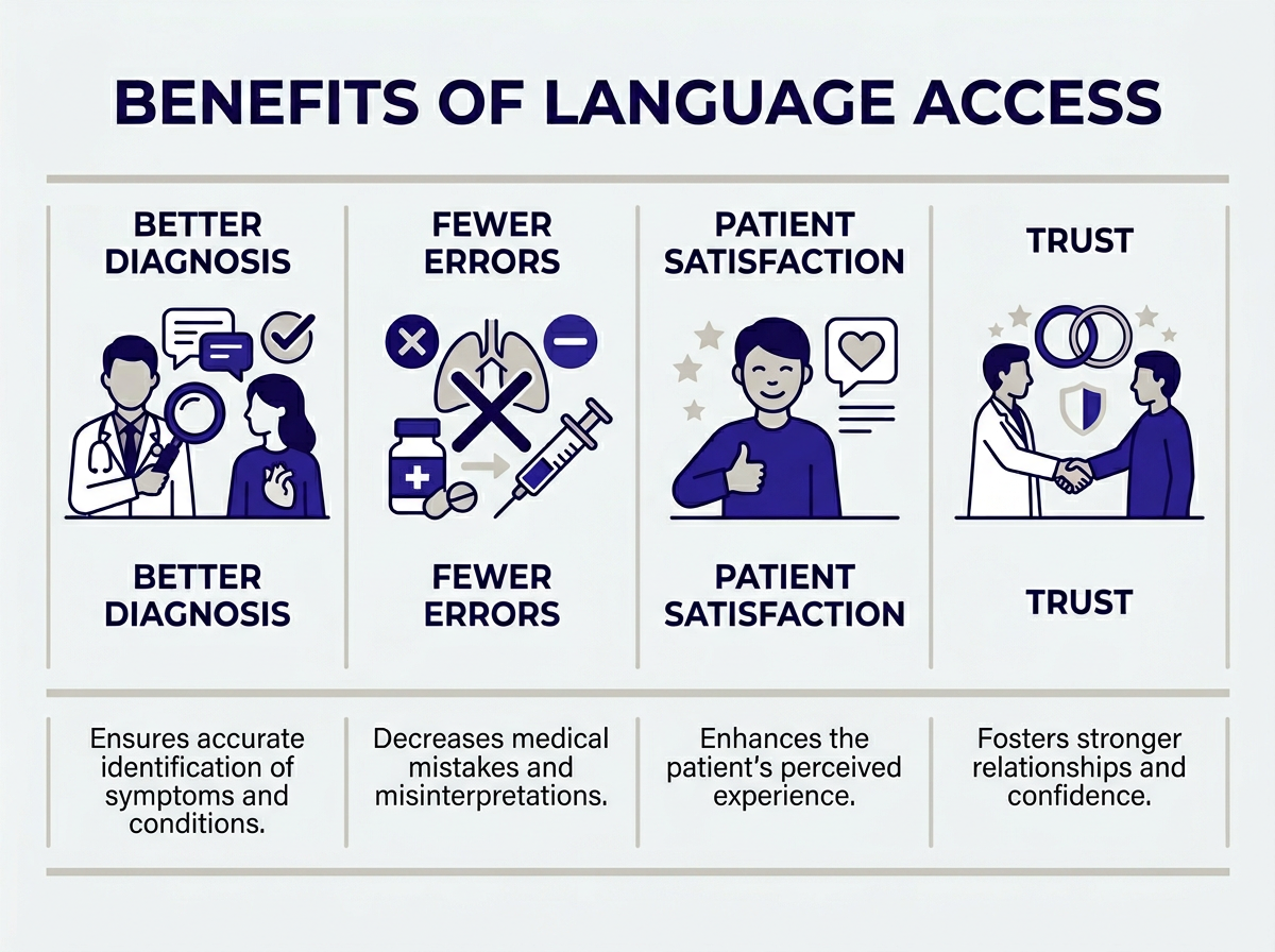 Beneficios de recibir atención médica en español: mejor diagnóstico, menos errores, mayor confianza