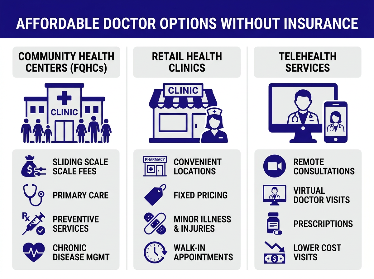 Doctor visit costs without insurance comparison chart