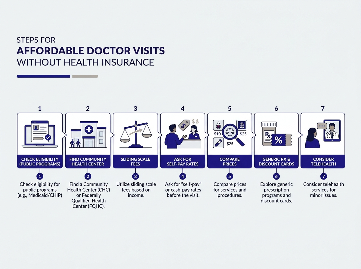 Five options for seeing doctors near me no insurance