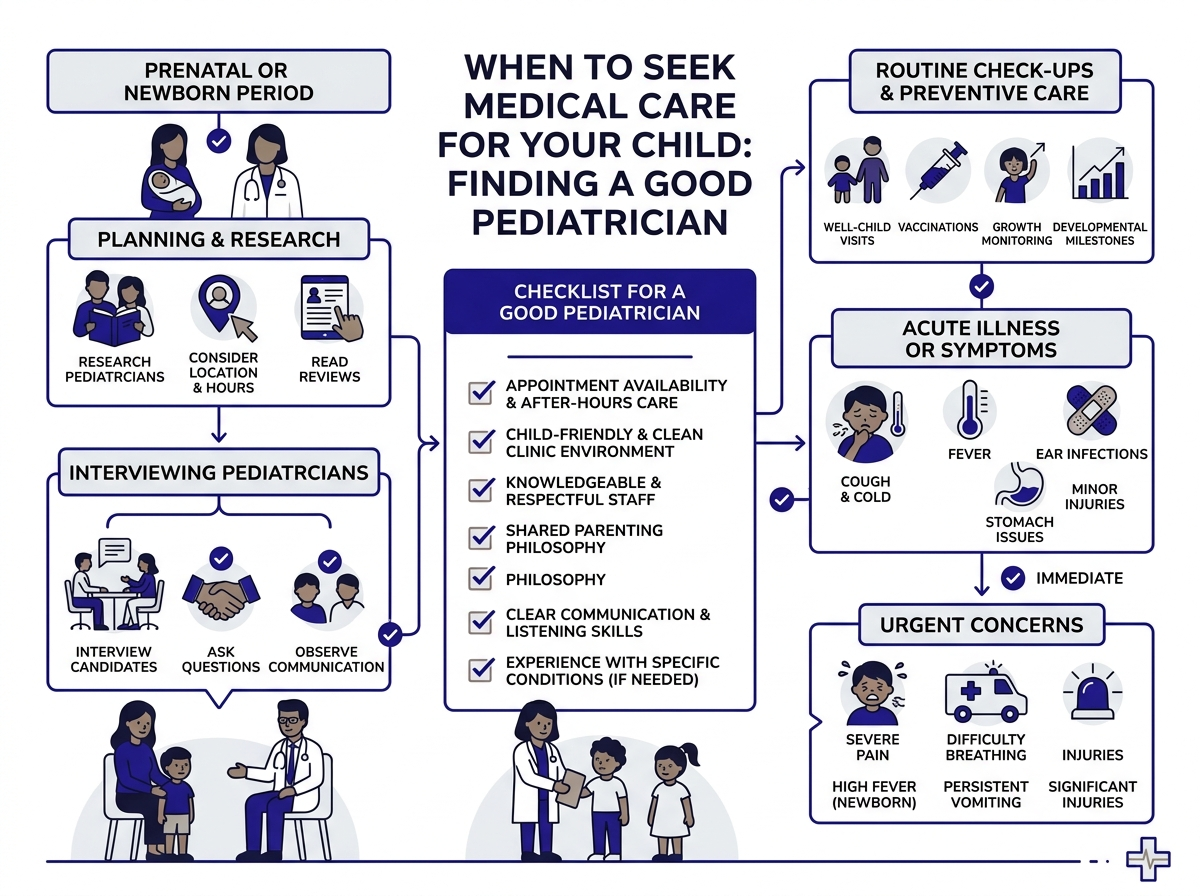 Good pediatrician near me vs urgent care comparison