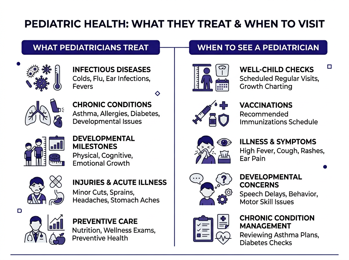 What pediatric doctors near me treat common conditions