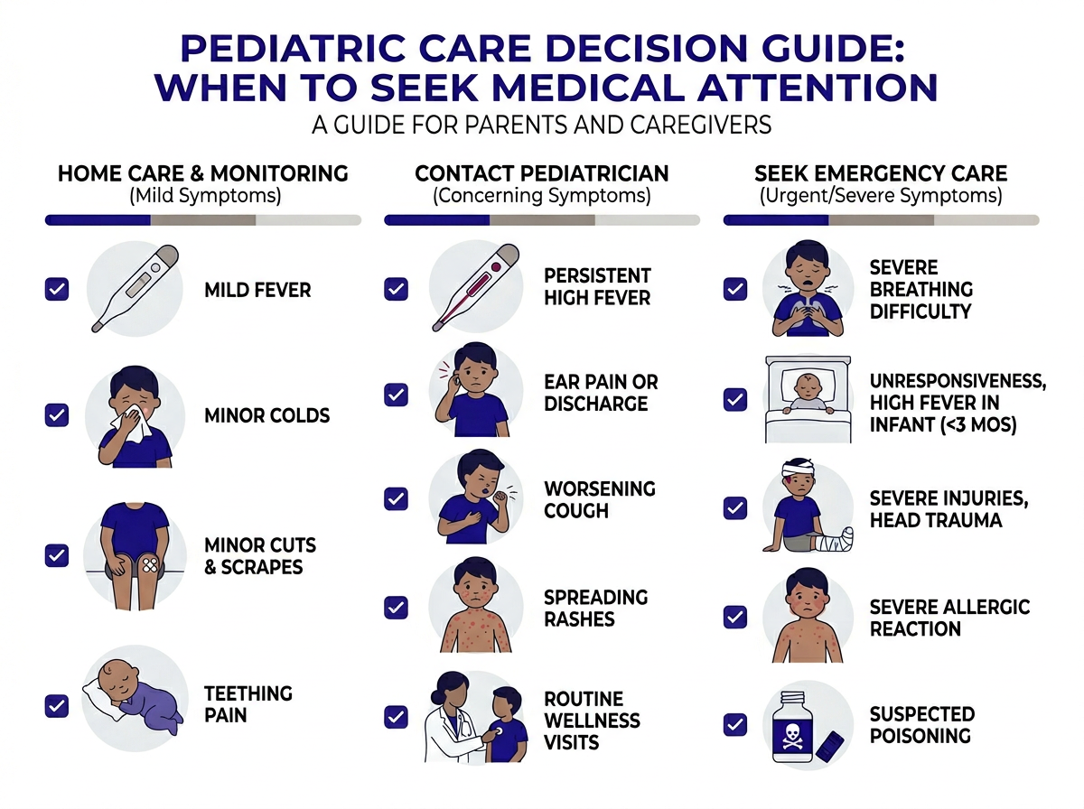 When to go to urgent care instead of pediatric doctor