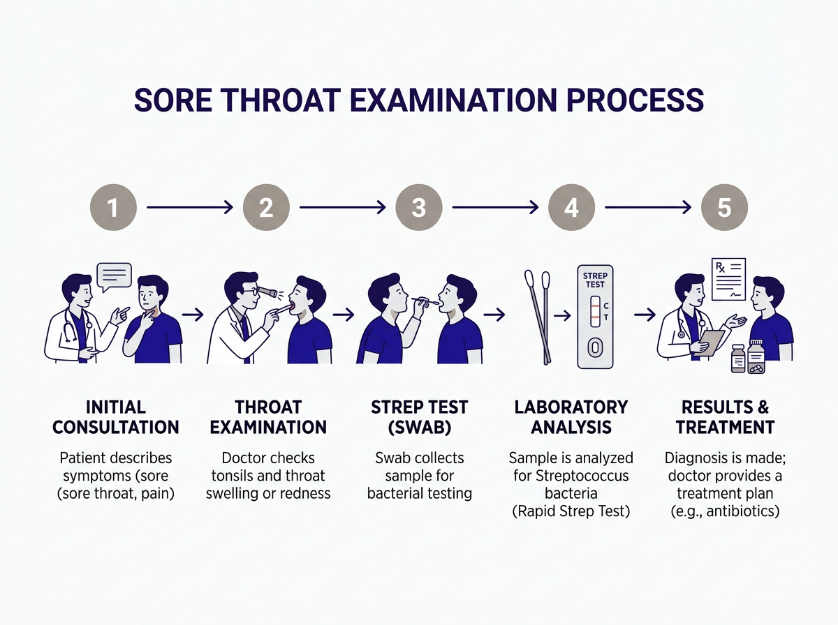 Comparación de dolor de garganta viral vs estreptocócico
