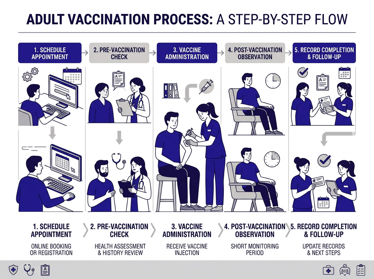 Calendario de vacunas para adultos según edad recomendado por CDC