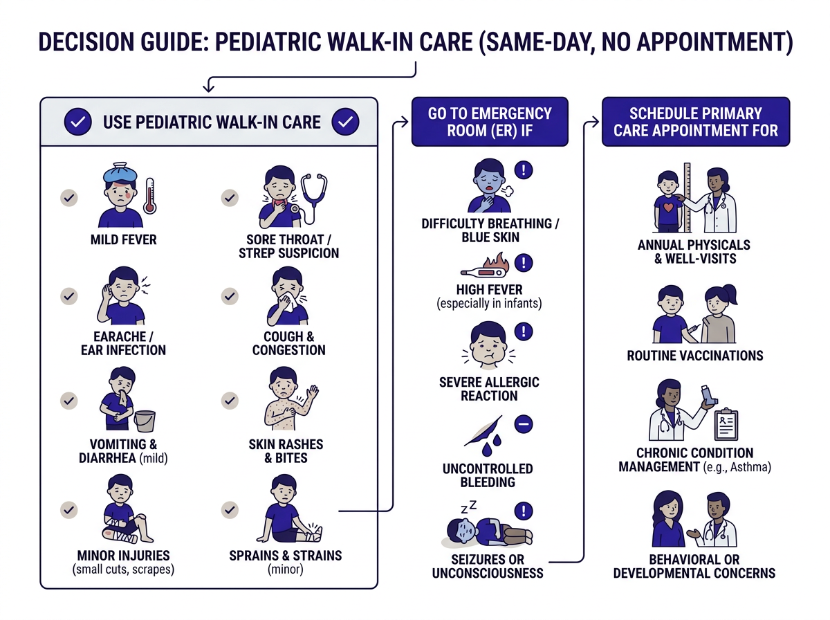 Walk in pediatrician vs regular pediatrician differences