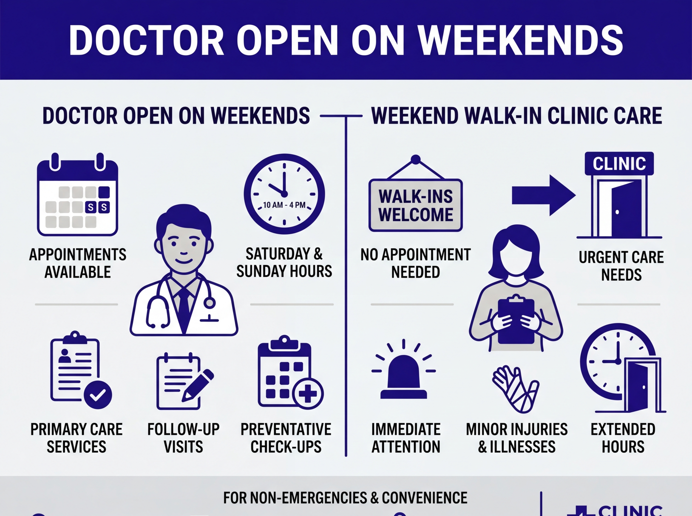 Guide to finding a doctor open on weekends near me