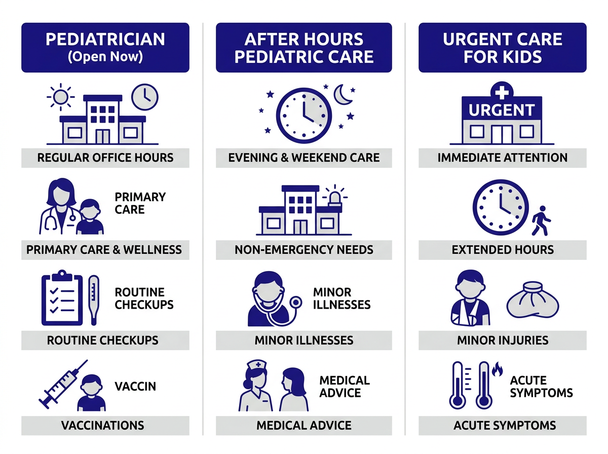 Options when you need a pediatrician near me open now