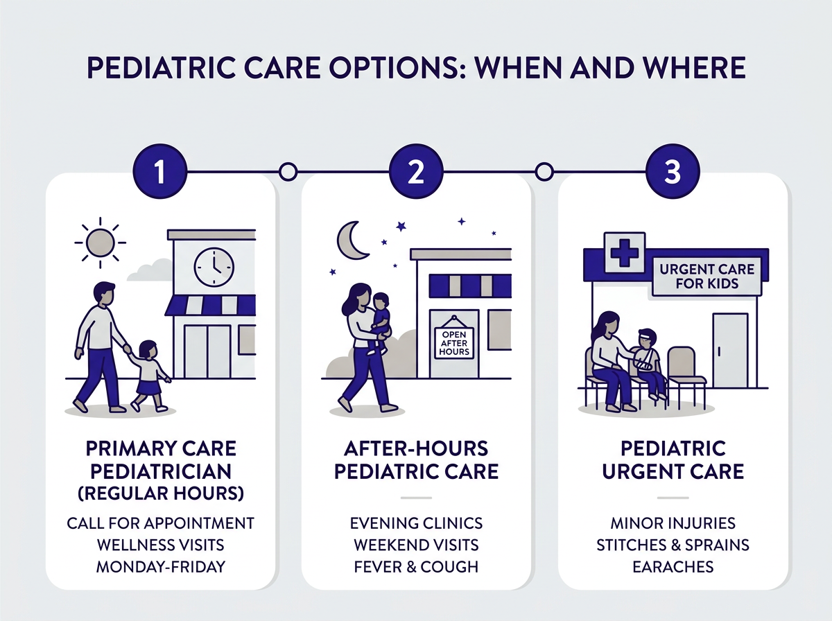 Urgent care vs ER for kids when pediatrician near me is not open now