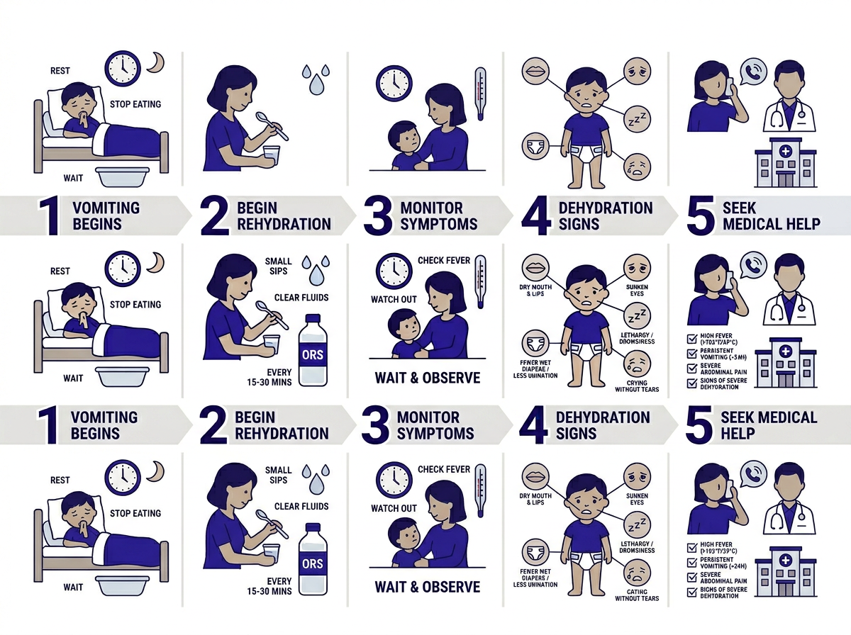 dehydration warning signs in children infographic