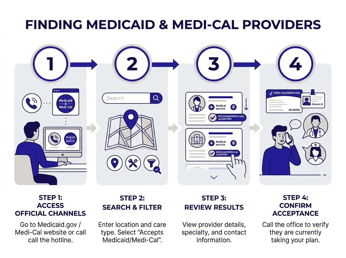 Infographic showing what to bring to your Medi-Cal urgent care visit at CityHealth