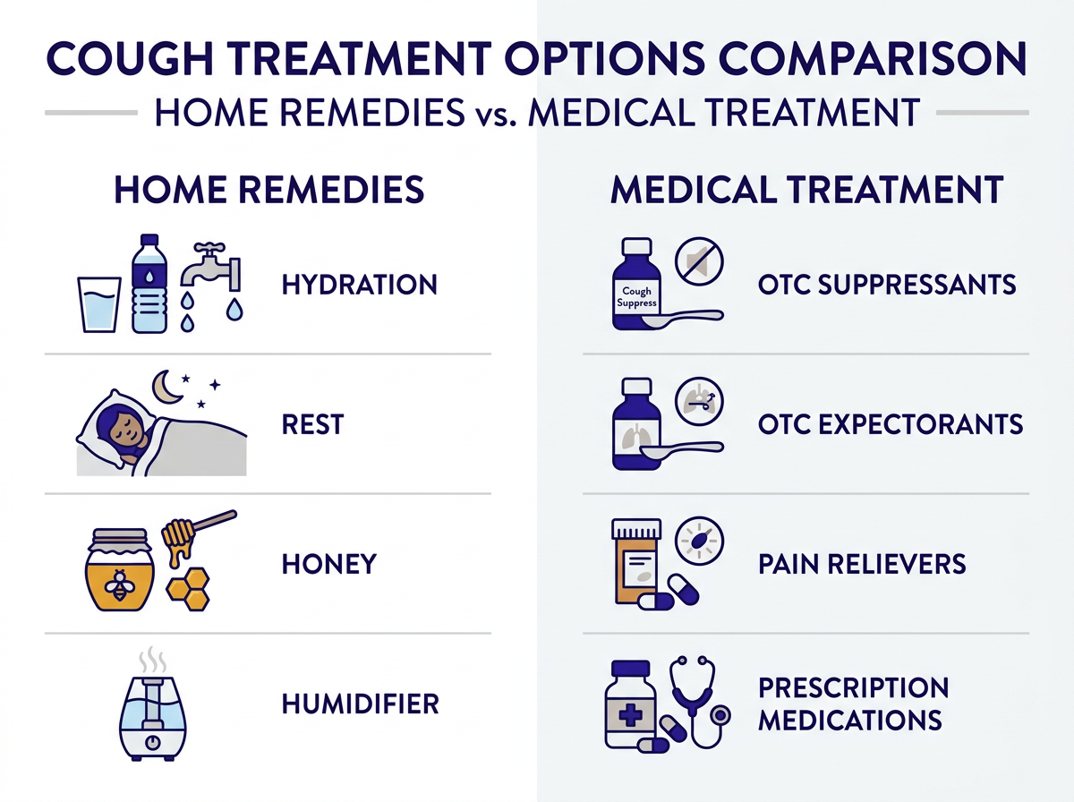 comparación de remedios caseros vs tratamiento médico para tos persistente
