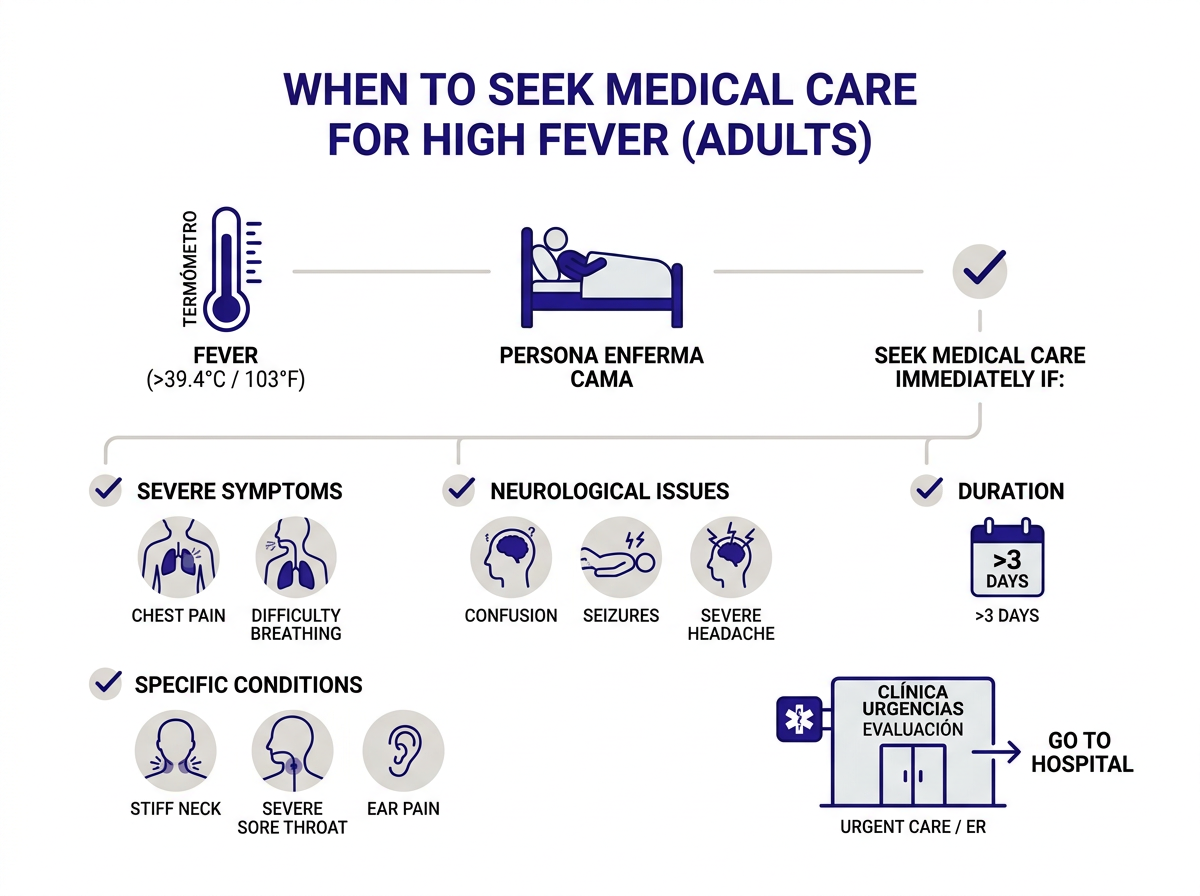 Cuándo ir al doctor por fiebre alta: señales de alarma en adultos