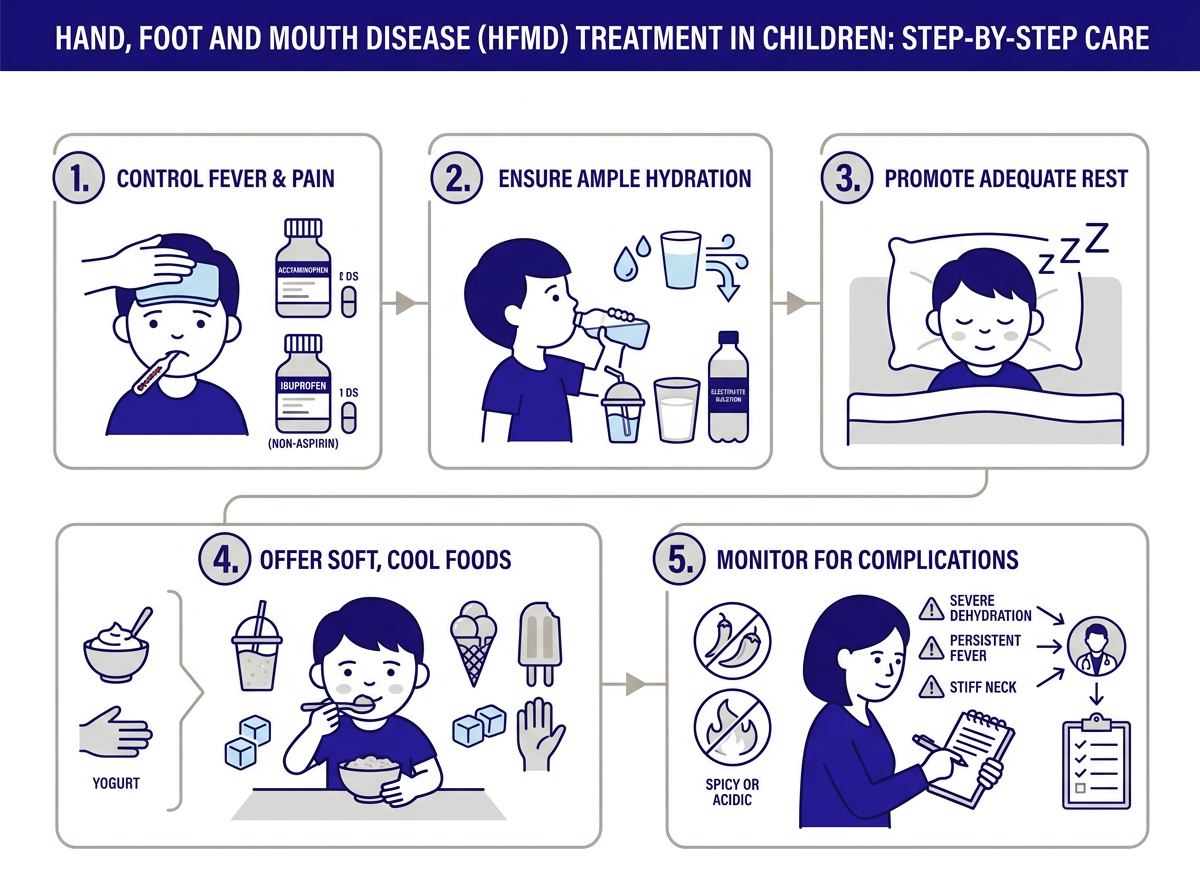 HFMD day-by-day recovery timeline infographic