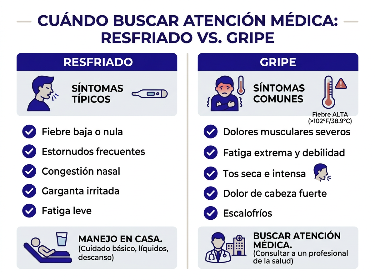 Cuándo ir al doctor por gripe: señales de alarma y complicaciones