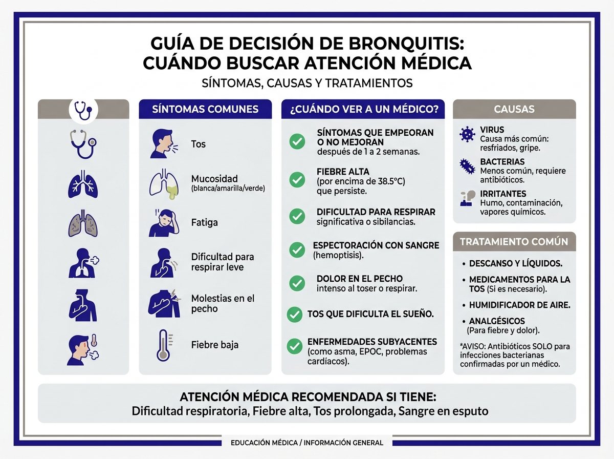 Cuándo buscar atención médica por bronquitis