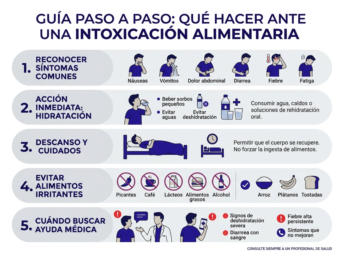 Proceso de tratamiento para intoxicación alimentaria
