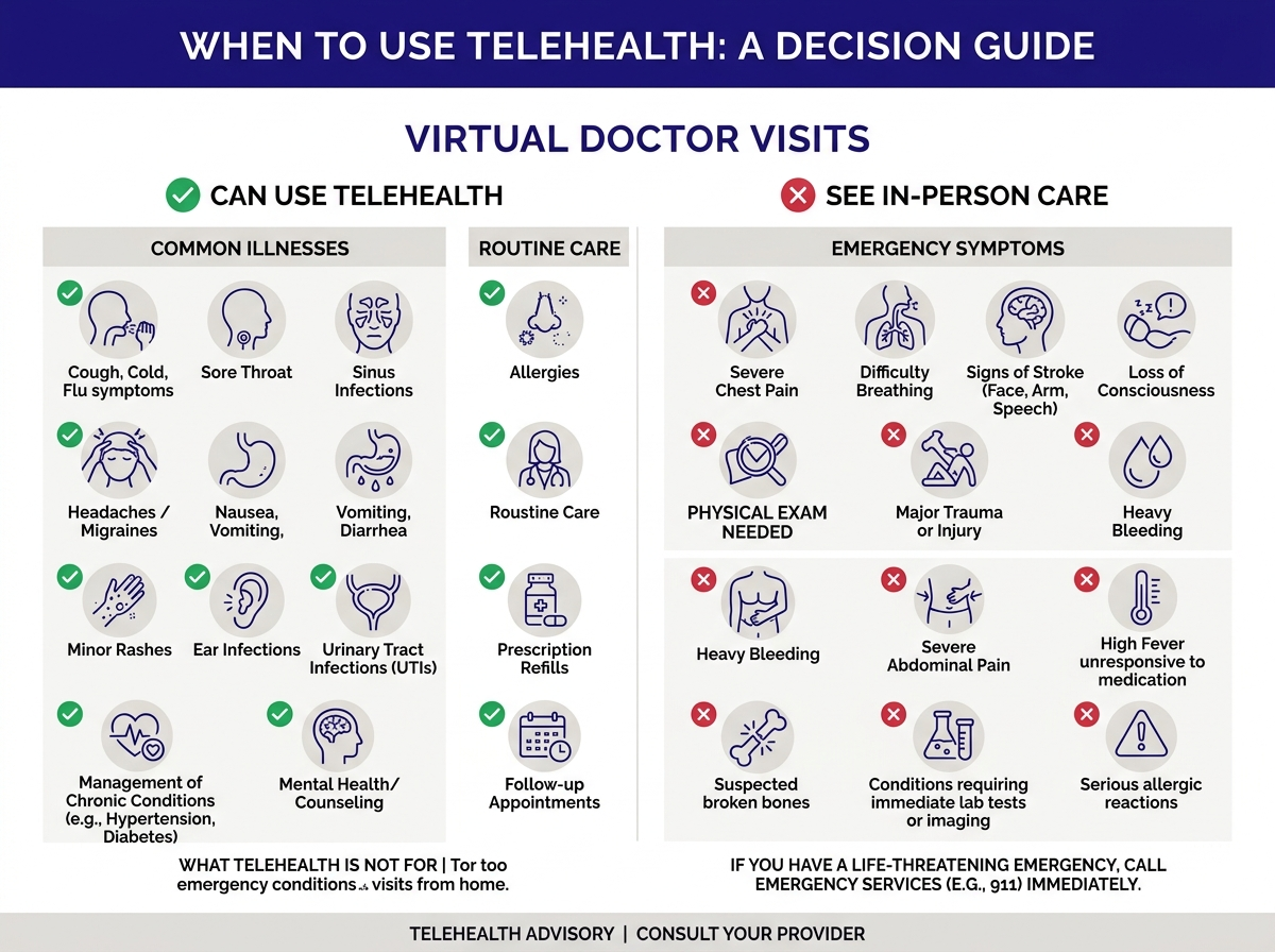 Cost comparison of telehealth vs urgent care vs ER visits