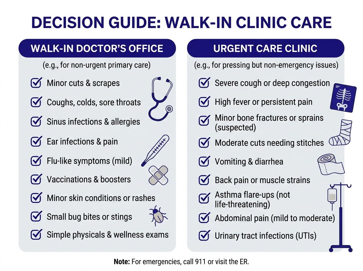 Best times to visit a walk-in doctors office for shorter wait times