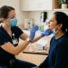 COVID testing near Oakland with healthcare worker performing nasal swab
