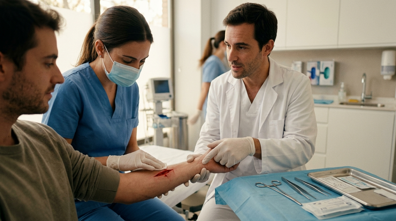 Cortada Profunda: Cuándo Necesitas Puntos y Dónde Ir