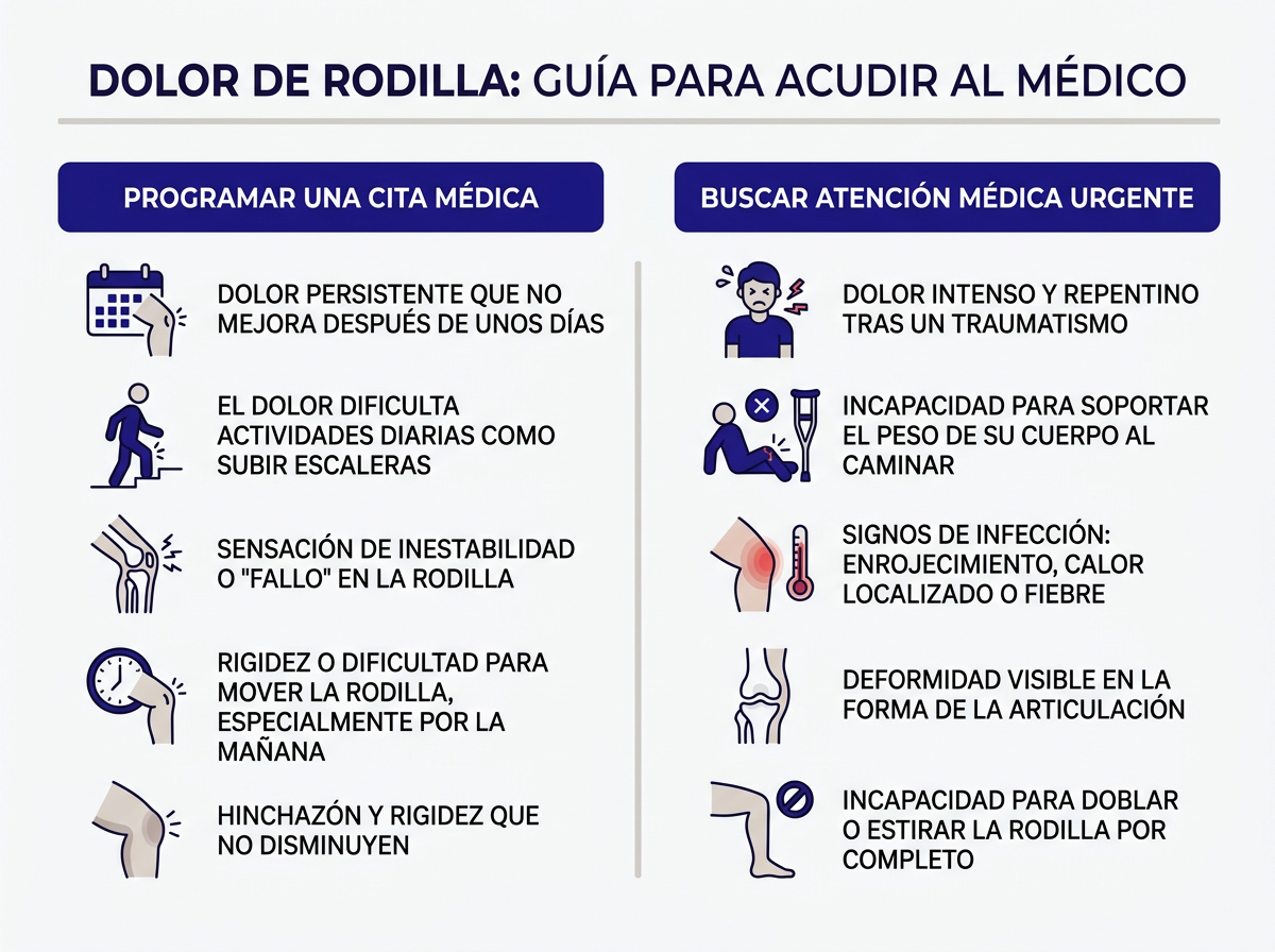 Señales de alarma de dolor de rodilla que necesitan atención urgente