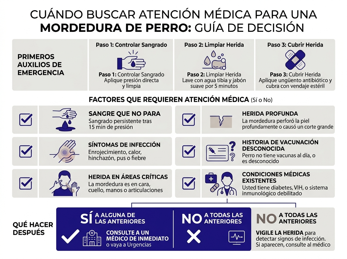 Tratamiento de mordedura de perro en CityHealth