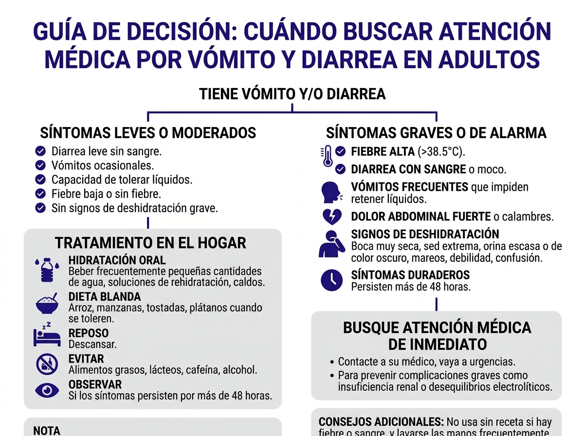 Cuándo el vómito y diarrea en adultos pueden ser peligrosos