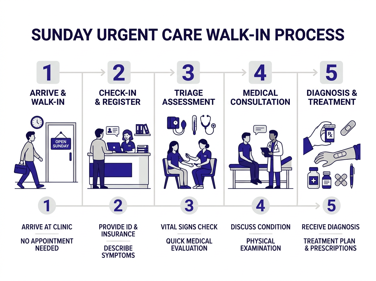 Is urgent care open on Sunday comparison showing best visit times and expected wait