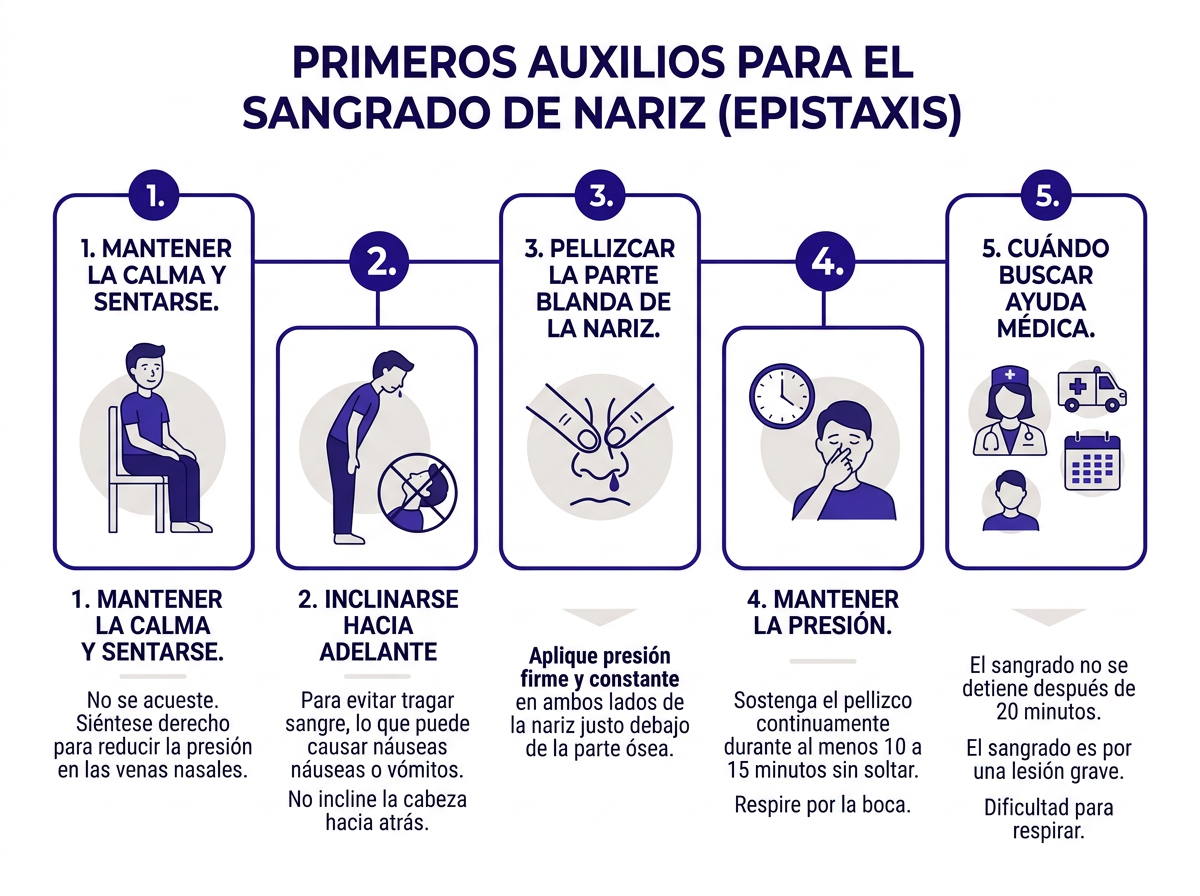 Guía de tratamiento para sangrado de nariz