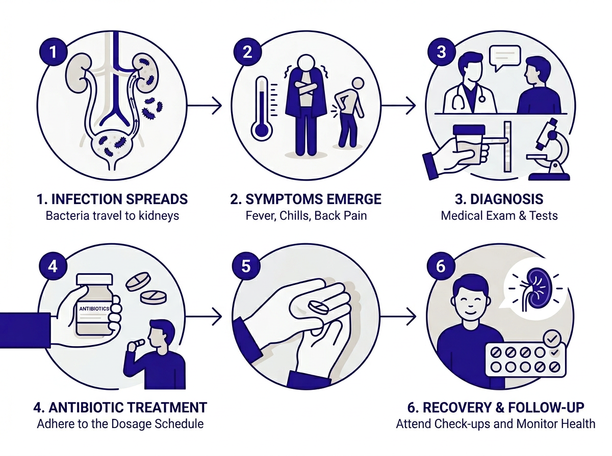 UTI versus kidney infection symptoms comparison chart