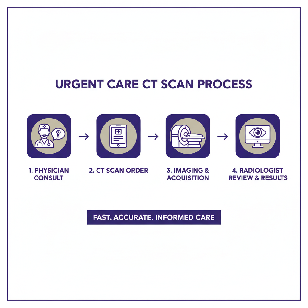 Step-by-step process for getting a CT scan referral from urgent care