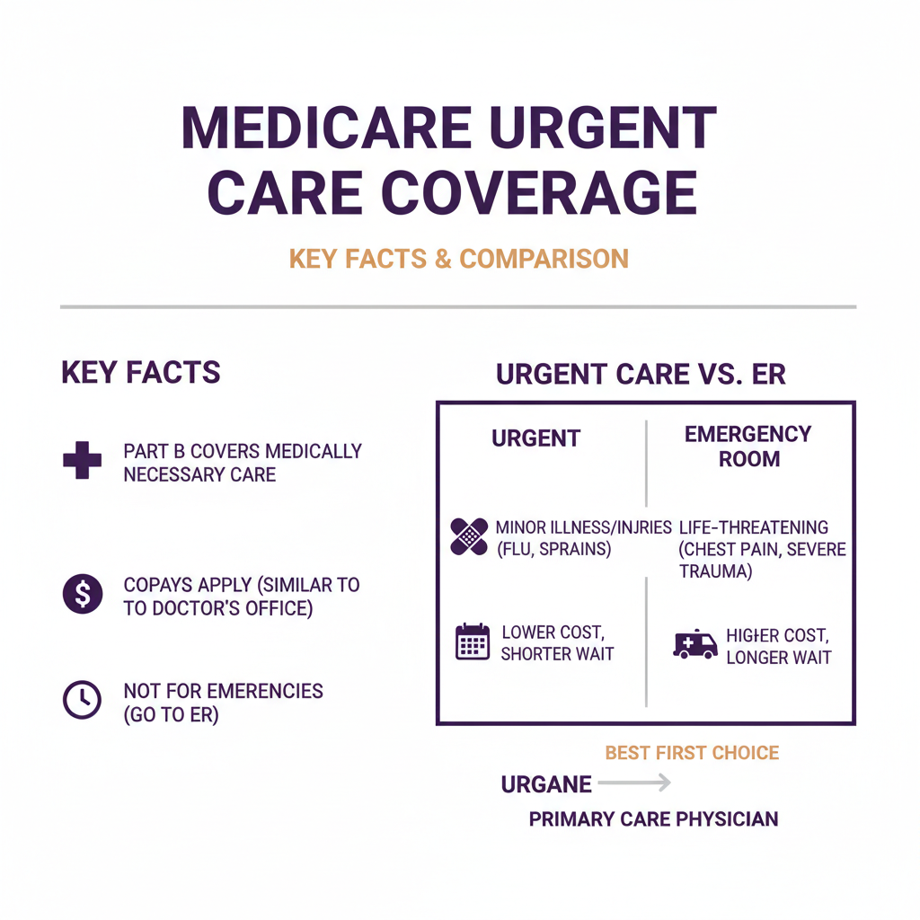 Does urgent care take medicare coverage breakdown chart