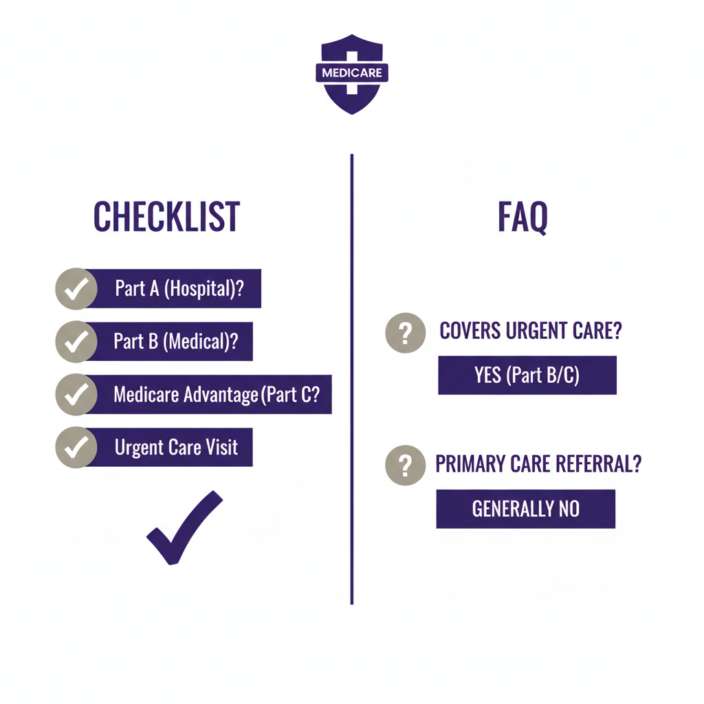 Medicare urgent care vs ER cost comparison infographic