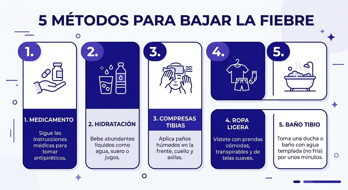 5 métodos para bajar la fiebre rápido