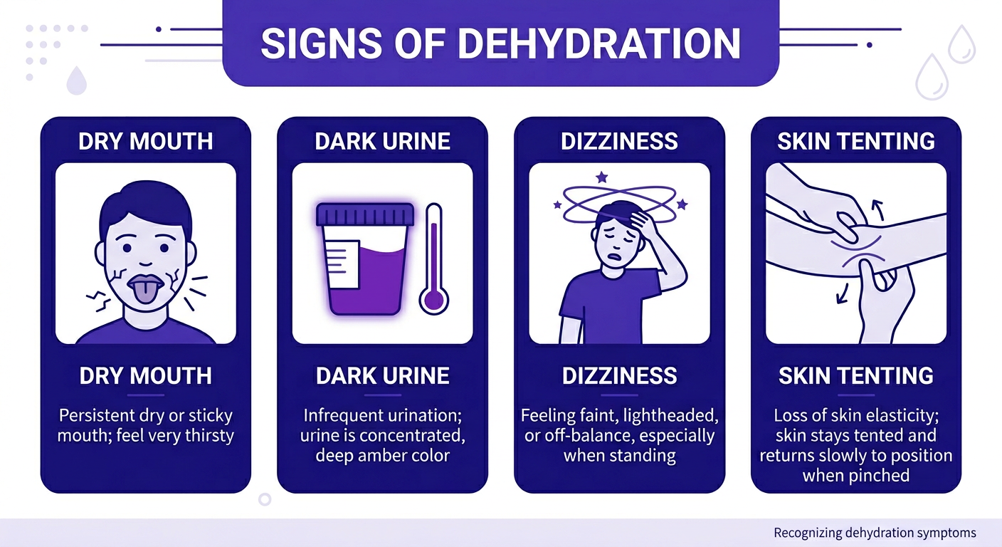 Señales de deshidratación por infección estomacal