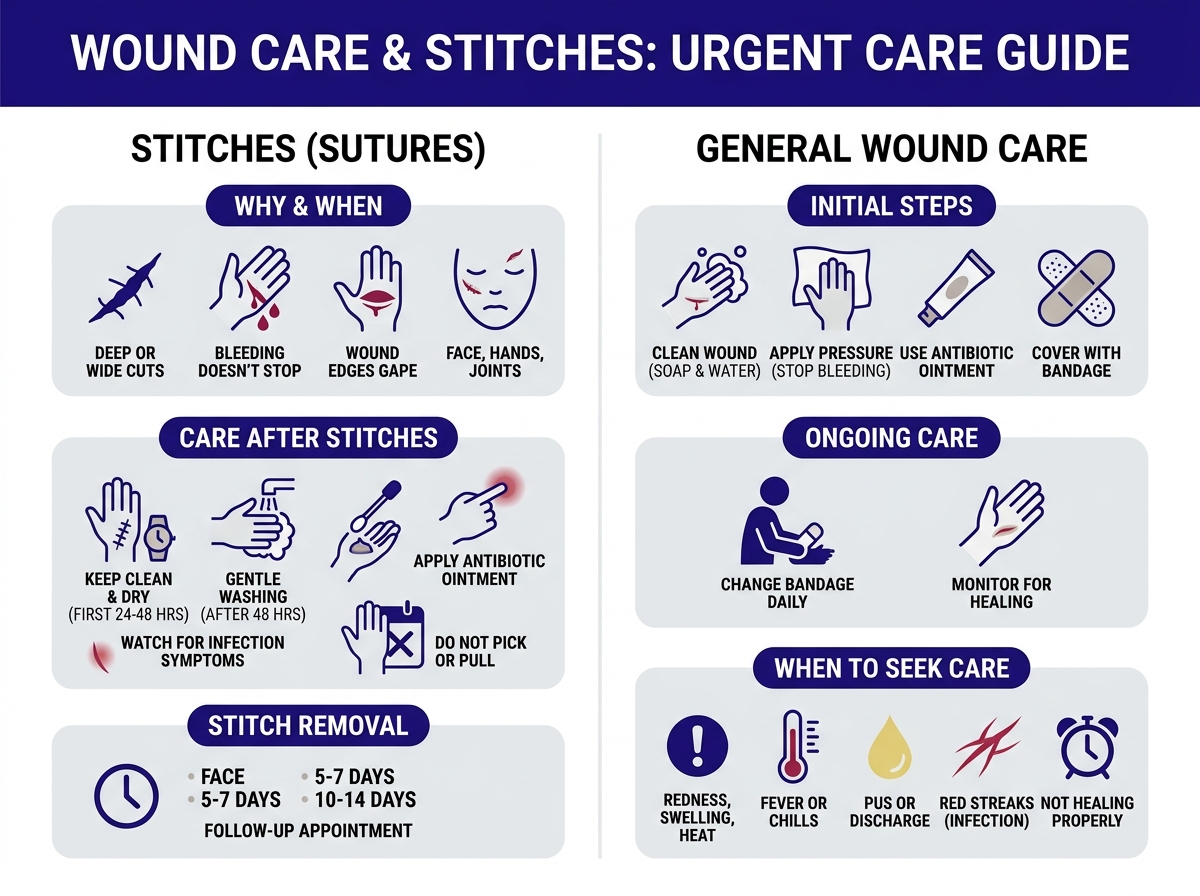 Signs a cut needs stitches — bleeding, gaping edges, joint wounds, facial cuts, jagged tears
