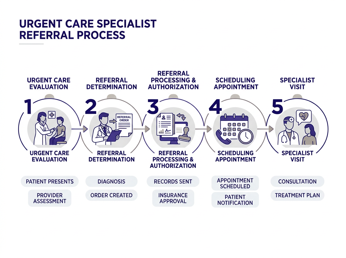 Types of specialists that urgent care can refer you to