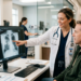 Can urgent care diagnose pneumonia — doctor reviewing chest X-ray with patient