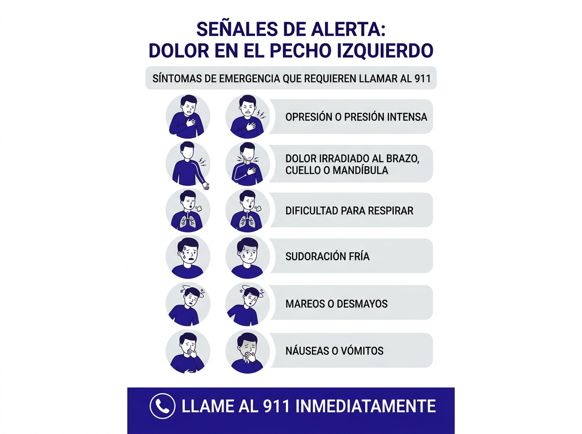 Señales de alerta de dolor en el pecho que requieren llamar al 911 inmediatamente