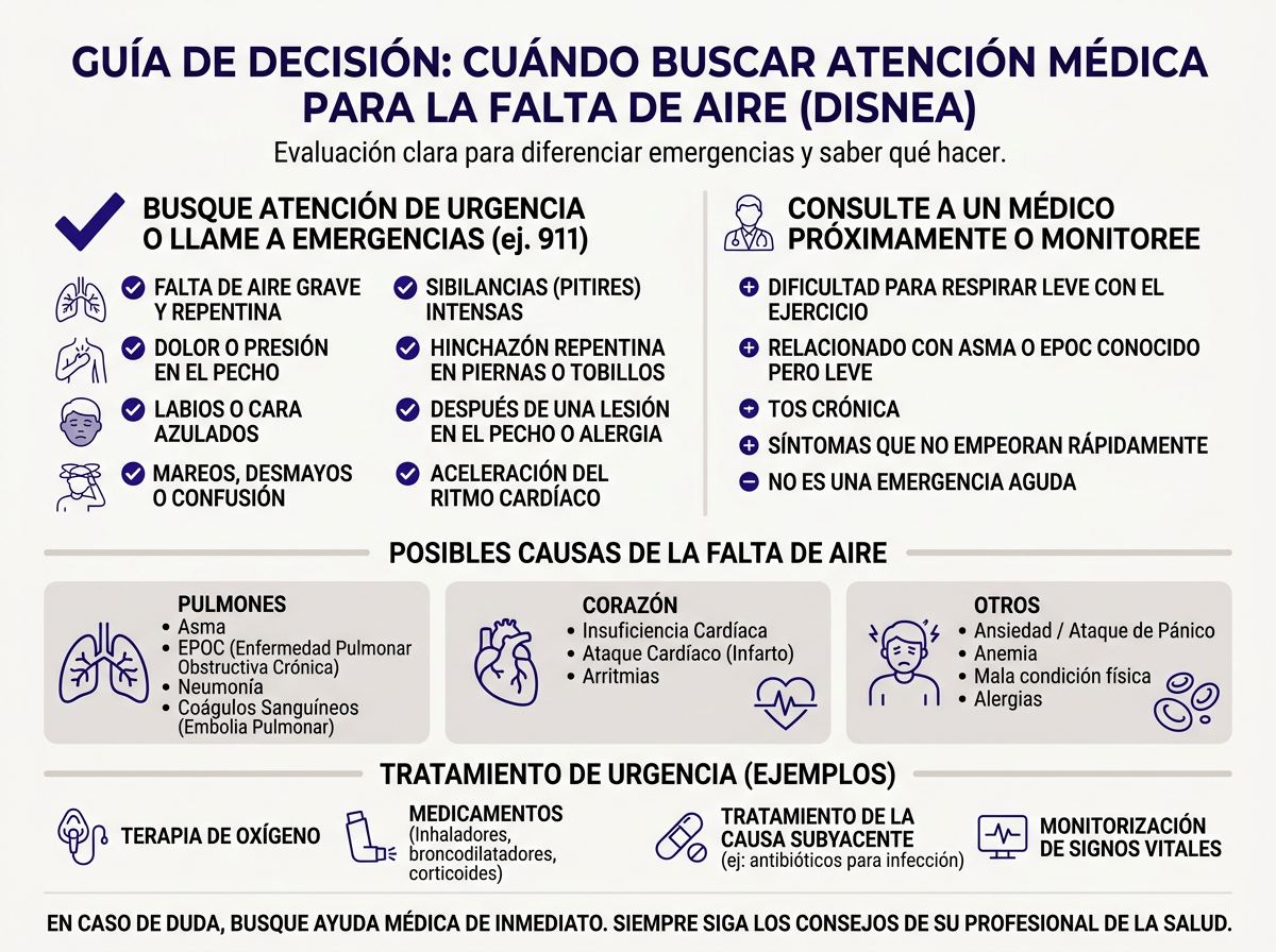 Señales de alerta de falta de aire que requieren atención médica urgente