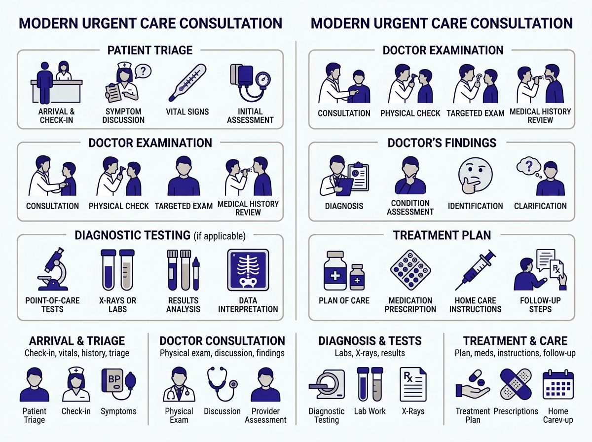 What can urgent care treat — diagram of injuries and conditions treated at CityHealth