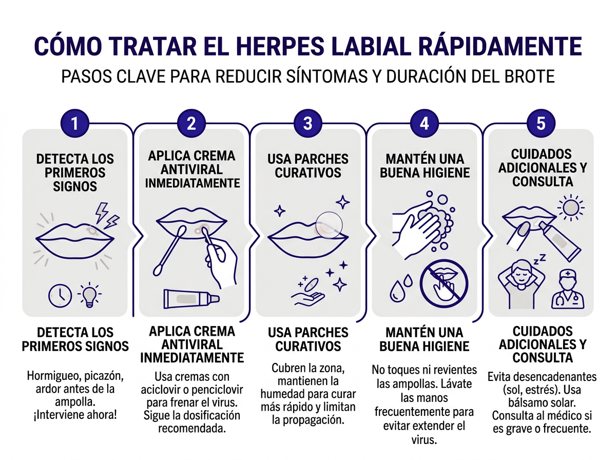 Señales de alerta que requieren atención médica para herpes labial