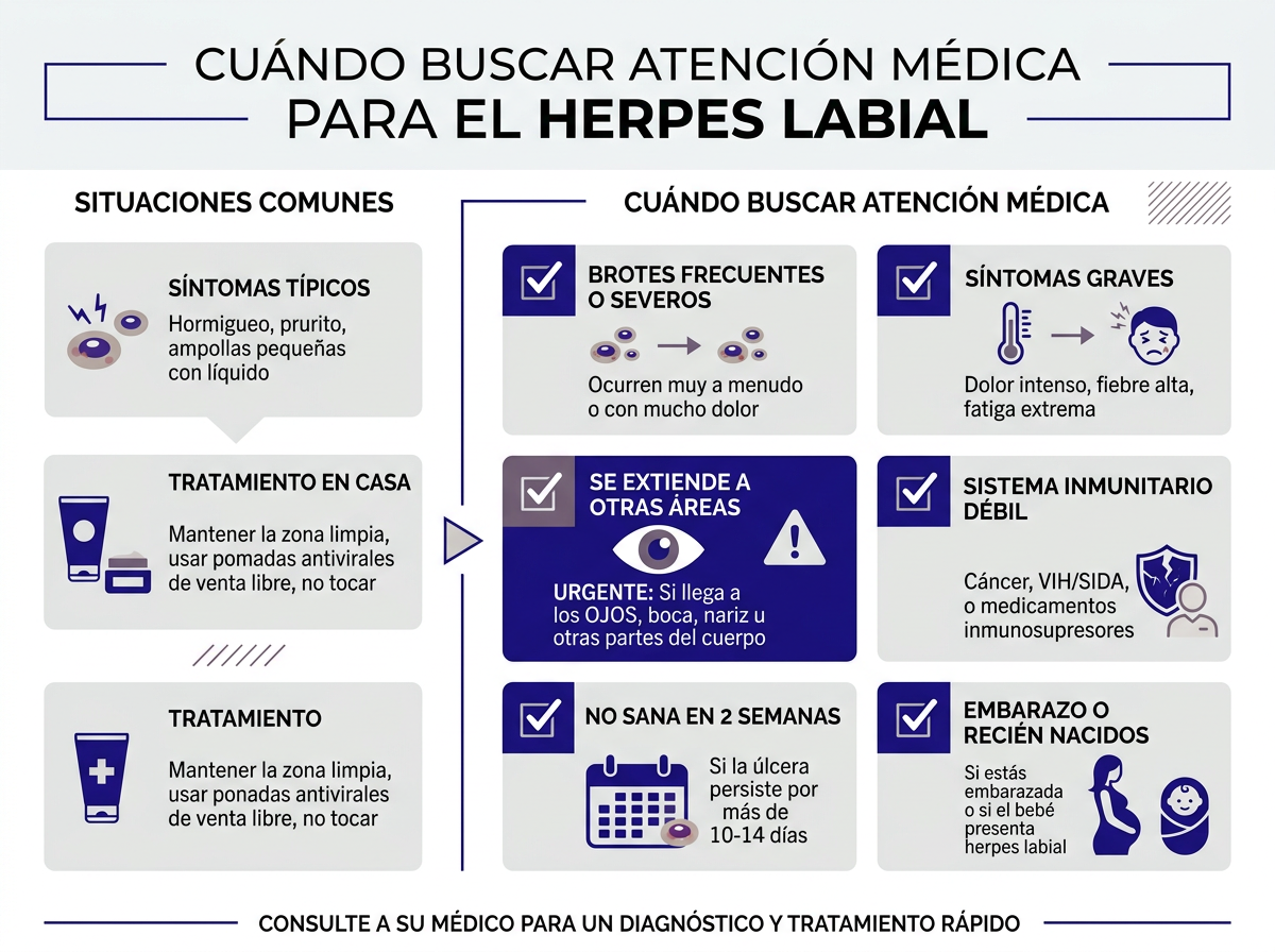 Guía rápida de tratamiento para herpes labial — pasos a seguir