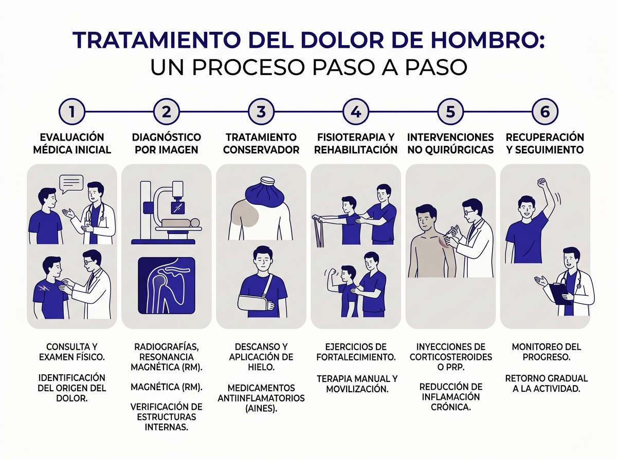 Primeros auxilios para dolor de hombro: hielo, descanso, posición al dormir