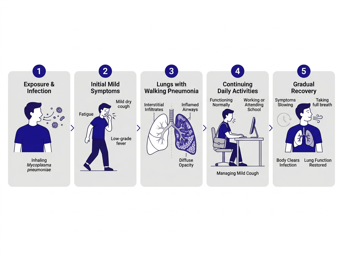Comparison chart: walking pneumonia vs bronchitis symptoms and treatment