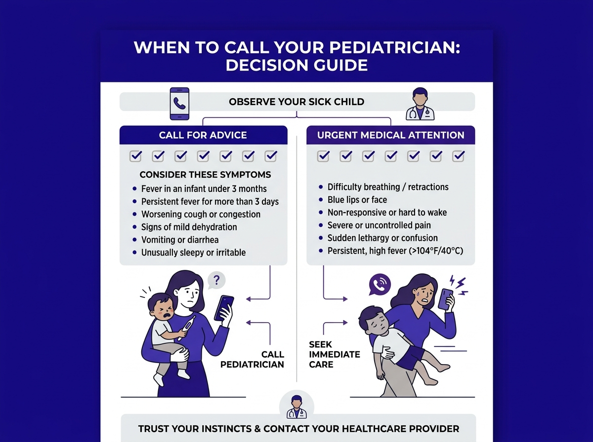 When to use urgent care instead of waiting for pediatrician appointment same-day sick visit